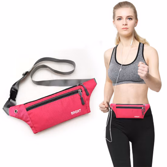 Bolso corriente de encargo de la cintura de los hombres del bolso de la correa de la prenda impermeable de la riñonera del deporte del logotipo
