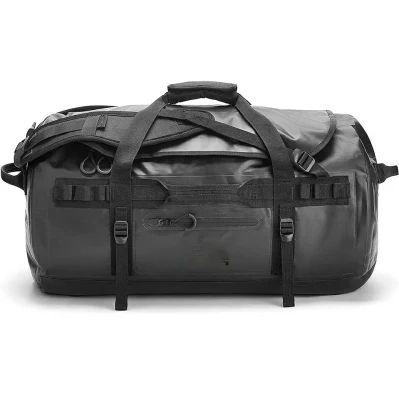 Le City Logo personalizado TPU 30L negro impermeable pequeña mochila de lona gimnasio bolsa seca para viajes al aire libre durante la noche