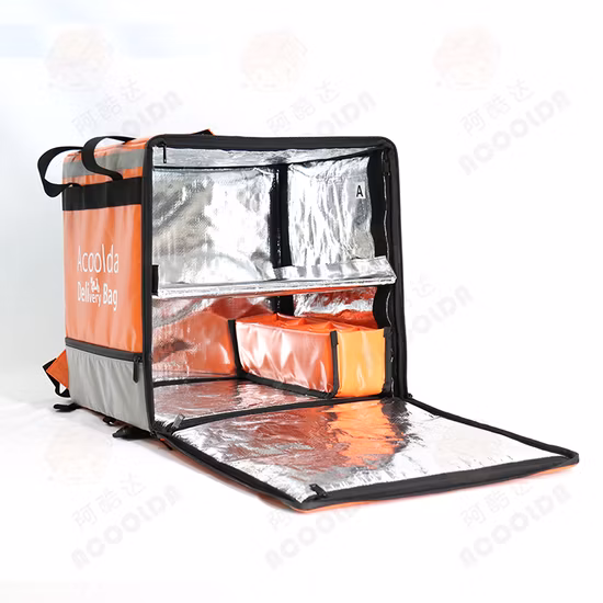 Bolsa impermeable de PVC 500d para motocicleta, bolsa para Pizza, Enfriador de hielo, mochila aislada de papel de aluminio para Scooter, bolsa aislada