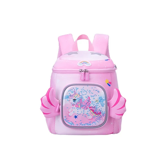 Los bolsos de escuela de las muchachas del unicornio al por mayor de la fábrica impermeabilizan la mochila respirable de los niños